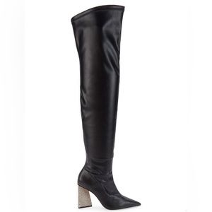 Schutz Cyrus Embellished Heel Over the Knee Boots in size 8 brand NEW